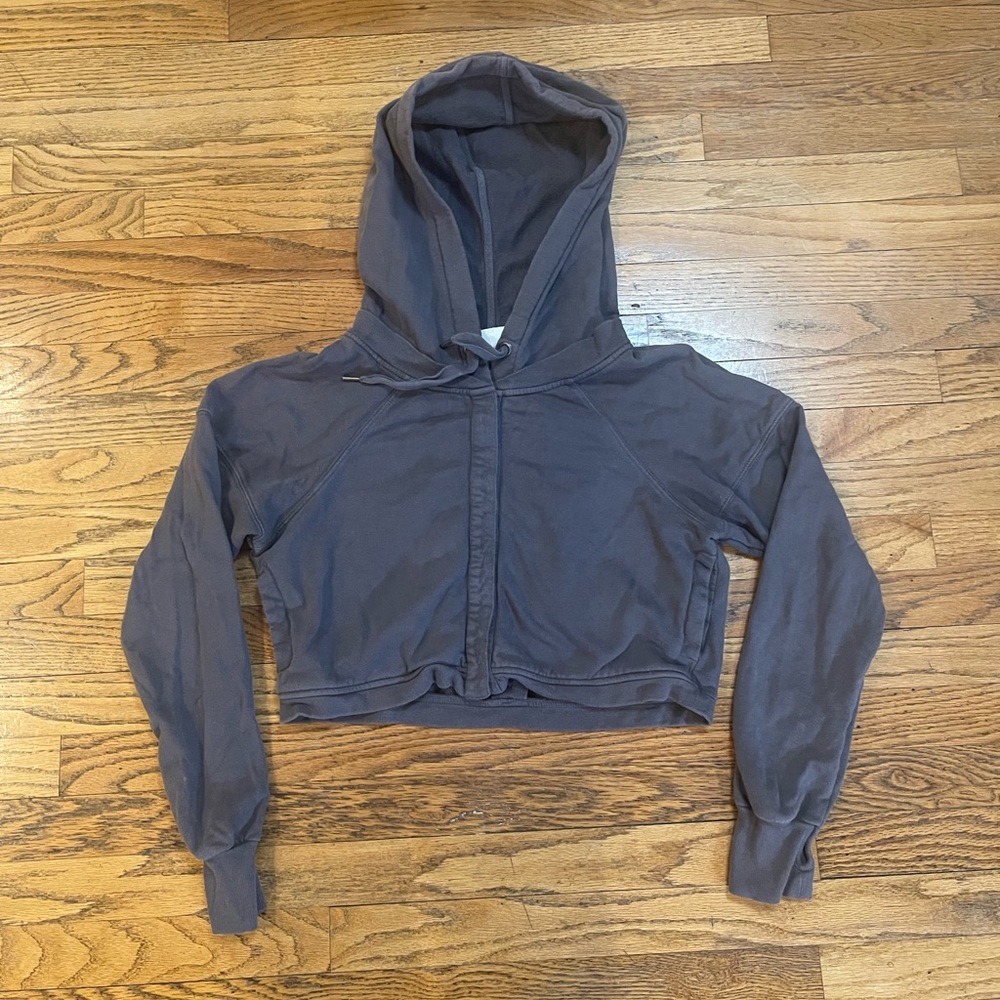 Nordstrom Stem Active Crop Hoodie Snap Up